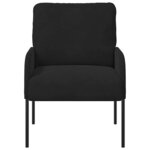 vidaXL Canapés avec coussin 55cm Noir Contreplaqué