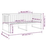 vidaXL Lit de jour sans matelas 90x190 cm bois de pin massif