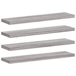 vidaXL Étagères murales 4 Pièces sonoma gris 40x10x1 5 cm bois ingénierie