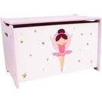 Coffret à jouets en bois - Danseuse Ballerine 40 x 58 x 36 cm