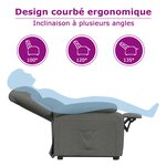 vidaXL Fauteuil inclinable Noir Similicuir