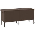 vidaXL Boîte rangement jardin roues marron 160x55x75 cm résine tressée