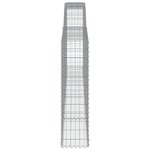 vidaXL Paniers à gabions arqués 2 Pièces 400x30x120/140 cm Fer galvanisé