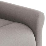 vidaXL Fauteuil de massage inclinable Taupe Tissu