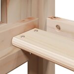 vidaXL Lit superposé avec toit 90x200 cm bois de pin massif