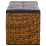 Banc banquette avec 2 paniers jacinthe d'eau 71 x 40 x 42 cm marron 02_0010822