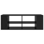 vidaXL Meuble TV mural Chêne noir 102 x 35 x 35 cm Bois d'ingénierie