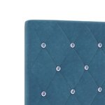 vidaXL Tête de lit capitonnée en velours bleu foncé avec boutons en cristal  100 cm