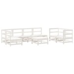 vidaXL Salon de jardin 8 Pièces Blanc Bois de pin massif