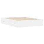 vidaXL Cadre de lit avec tiroirs sans matelas blanc 150x200 cm