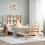 vidaXL Lit bibliothèque sans matelas 90x200 cm bois de pin massif