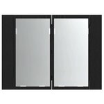 vidaXL Armoire de toilette avec miroir Chêne noir 60 x 12 x 45 cm