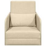 vidaXL Canapé-Lit 60cm Crème tissu