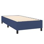 vidaXL Sommier à lattes de lit avec matelas Bleu 100x200 cm Tissu