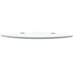 vidaXL Étagères d'angle 2 Pièces et supports Verre Transparent 35x35 cm