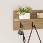 vidaXL Porte-manteau mural chêne artisanal 40 x 10.5 x 18 cm