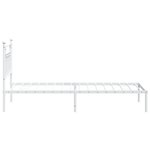 vidaXL Cadre de lit métal sans matelas avec tête de lit blanc 80x200cm