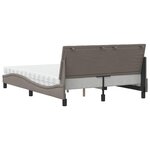 vidaXL Lit avec matelas taupe 140x200 cm tissu