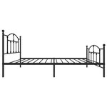 vidaXL Cadre de lit métal sans matelas et pied de lit noir 100x200 cm