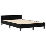 Lit vidaXL Noir 120x190 cm Velours