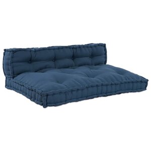 vidaXL Coussin de canapé sur palette Indigo tissu