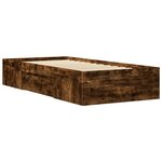 vidaXL Cadre de lit sans matelas chêne fumé 90x200cm bois d'ingénierie