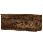 vidaXL Boîte de rangement chêne fumé 90x35x35 cm bois d'ingénierie