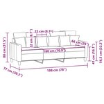 vidaXL Canapé à 3 places Gris clair 180 cm Tissu