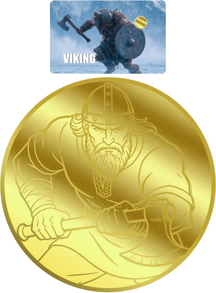 Monnaie VIKING 1/1000 Oz Or 12$ Liberia 2026 (PRÉCOMMANDE)