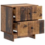 vidaXL Cabinet de chevet 2 pc Bois ancien 43 x 34 5 x 47 5 cm