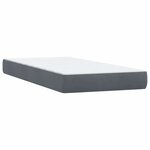 vidaXL Sommier à lattes de lit et matelas et LED gris foncé 80x210 cm velours