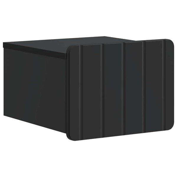 vidaXL Cabinet de chevet mural avec tiroir Noir 33 x 34 5 x 24 cm