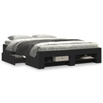 vidaXL Cadre de lit sans matelas noir 150x200 cm bois d'ingénierie