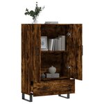 vidaXL Buffet haut chêne fumé 69 5x31x115 cm bois d'ingénierie