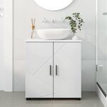 vidaXL Cabinet de salle de bain avec étagère Blanc 61 x 35 x 64 cm
