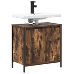 vidaXL Meuble de salle de bain lavabo chêne fumé 60x34 5x60 cm
