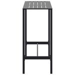 vidaXL Table de bar noir 100x50x110 cm acier enduit de poudre
