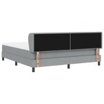 Lit avec sommier à ressorts et matelas vidaXL Gris clair 180x200 cm Tissu