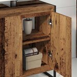 vidaXL Cabinet de salle de bain avec porte Bois Ancien 60 x 30 x 60 cm