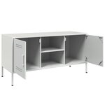 vidaXL Meuble TV blanc 100 5x39x50 5 cm acier