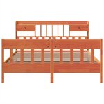 vidaXL Cadre de lit sans matelas cire marron 200x200cm bois pin massif
