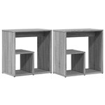 vidaXL Tables d'appoint 2 Pièces sonoma gris 50x30x50cm bois d'ingénierie