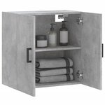 vidaXL Armoire murale gris béton 60x31x60 cm bois d'ingénierie