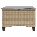 vidaXL Tabourets jardin coussins 2 Pièces beige 55x55x36cm résine tressée