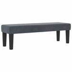 vidaXL Lit à ressorts avec matelas et banc gris foncé 120x190 cm en velours