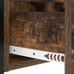 vidaXL Table de nuit avec station de chargement avec tiroir Chêne fumé