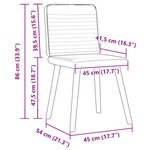 vidaXL Chaises à manger lot de 2 gris nuage tissu