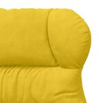 vidaXL Fauteuil relaxant Jaune 69 x 74 x 93 cm Velours
