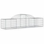 vidaXL Paniers à gabions arqués 50 Pièces 200x50x40/60 cm fer galvanisé