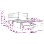 vidaXL Cadre de lit Gris béton 180 x 200 cm Bois d'ingénierie